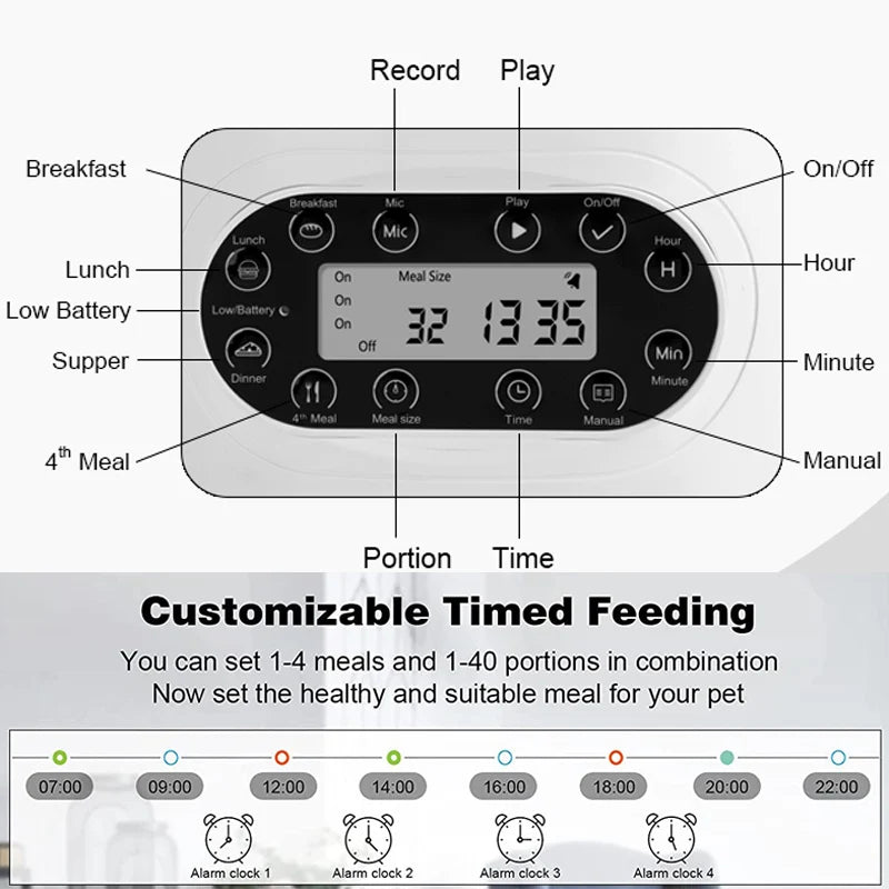 Smart APP Dog/Cat Automatic Feeder Stainless Steel