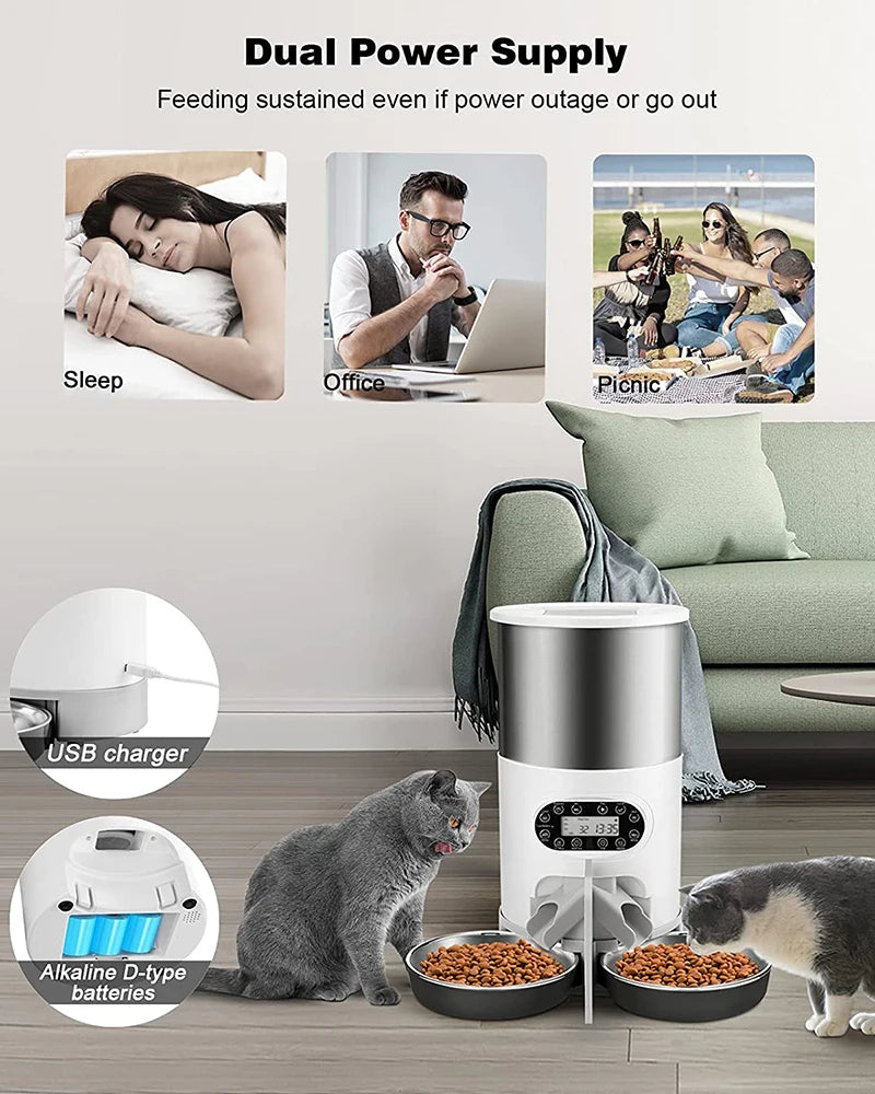 Smart APP Dog/Cat Automatic Feeder Stainless Steel