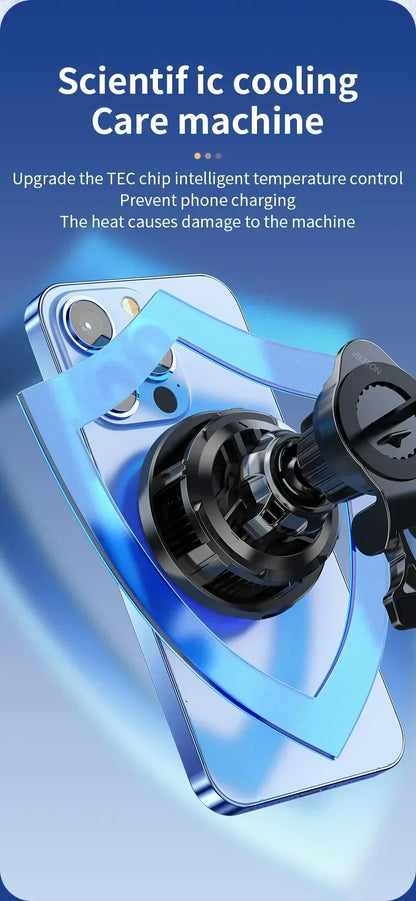 Magnetic Wireless Car Charger with Cooling Fan