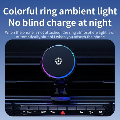 Magnetic Wireless Car Charger with Cooling Fan