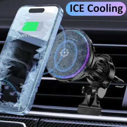 Magnetic Wireless Car Charger with Cooling Fan