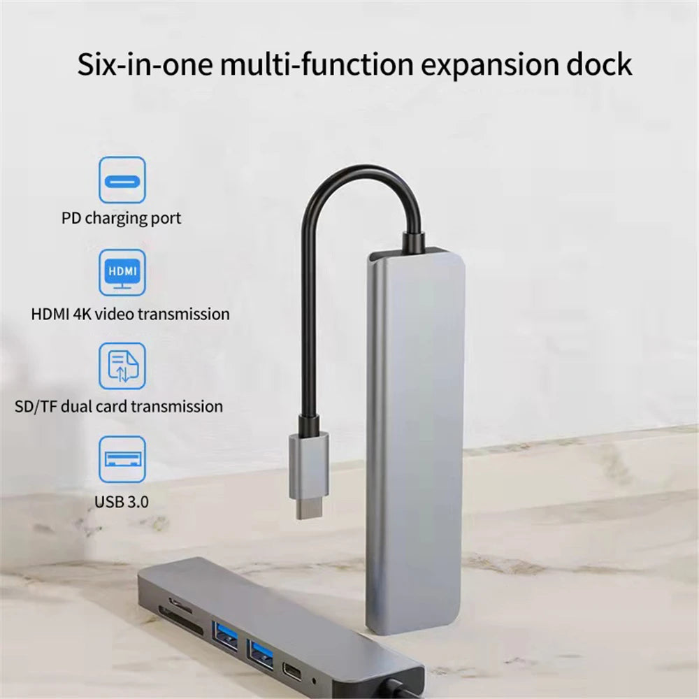 Slim USB C HUB 4K 30Hz Multi Converter