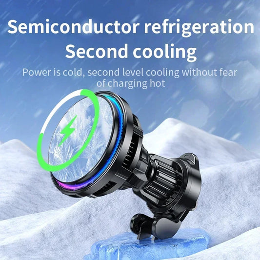 Magnetic Wireless Car Charger with Cooling Fan